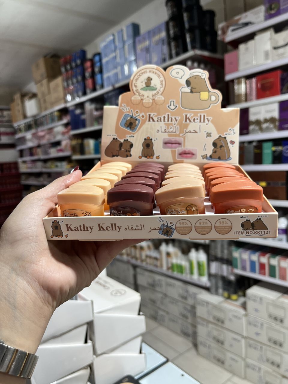 وازلین لب رنگی برند Kathy kelly
